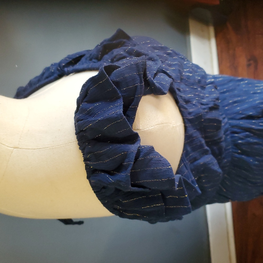Elegant Blue Women's Dress - Picture 9 of 15